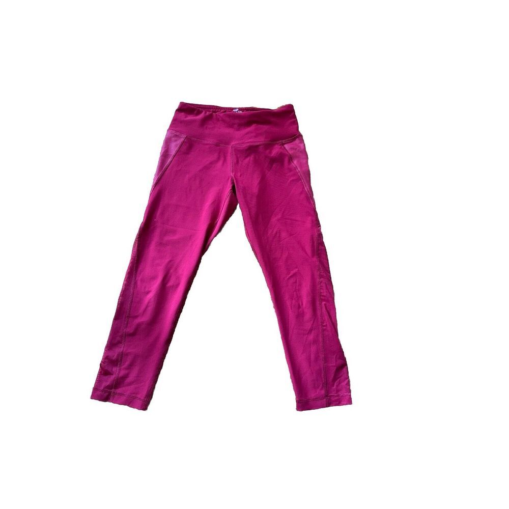 90 Degree by Reflex Womens Purple Stretch Pull On Yoga Leggings Size S